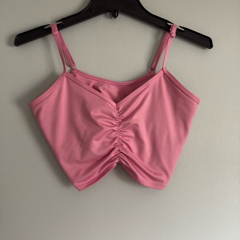 Victoria’s Secret PINK, Cropped tank, lined with shelf bra, size medium